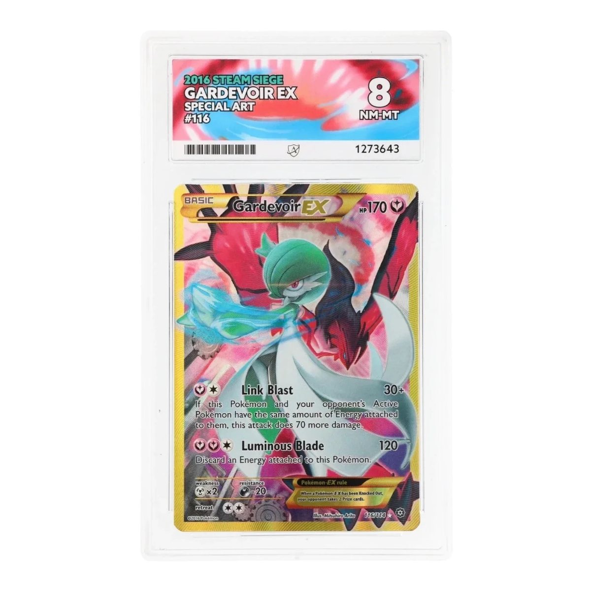Gardevoir EX 116/114 Secret Rare — XY Steam Siege — ACE 8 NM-MT – Photo 1